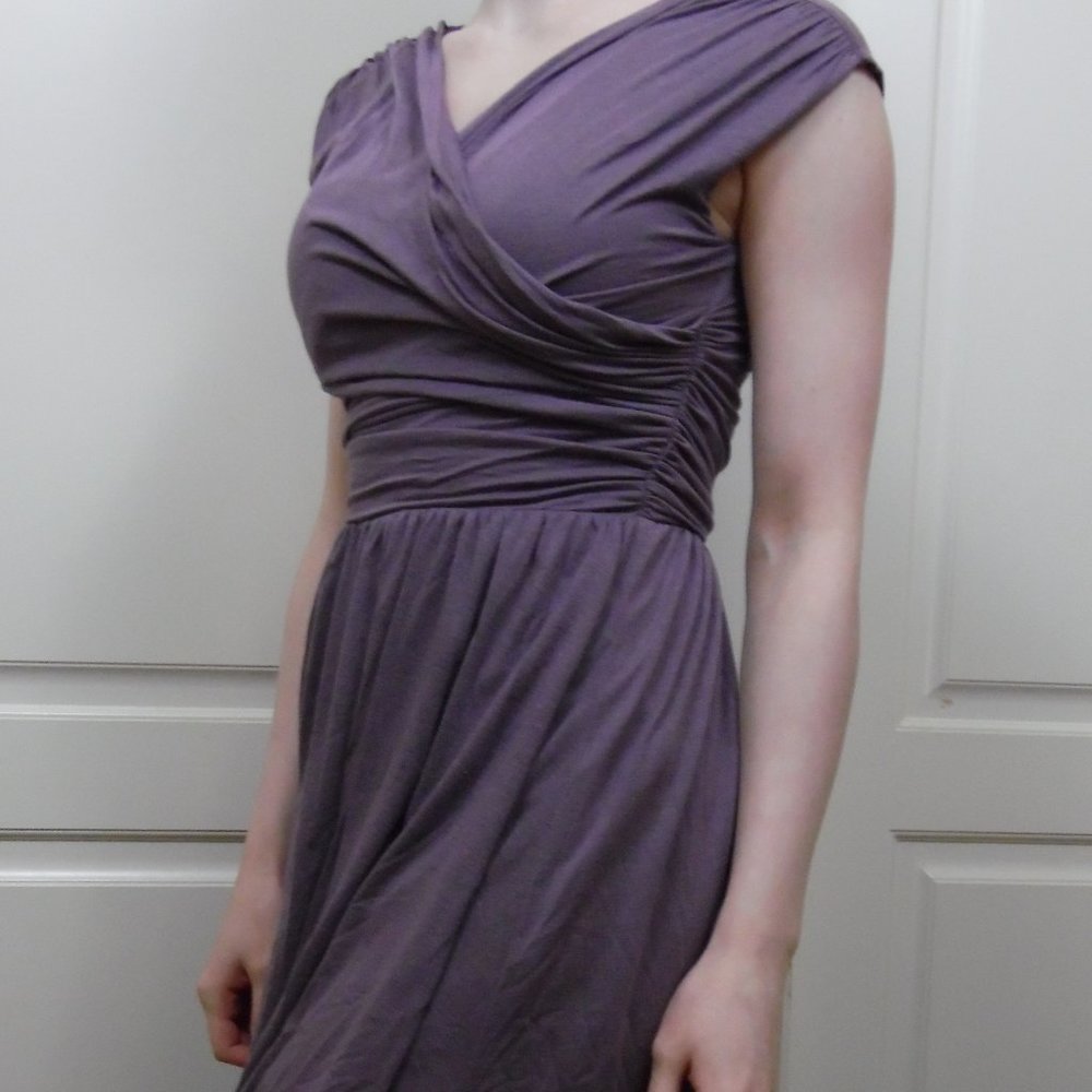 Purple Drapey 'Velvet' Dress Size P